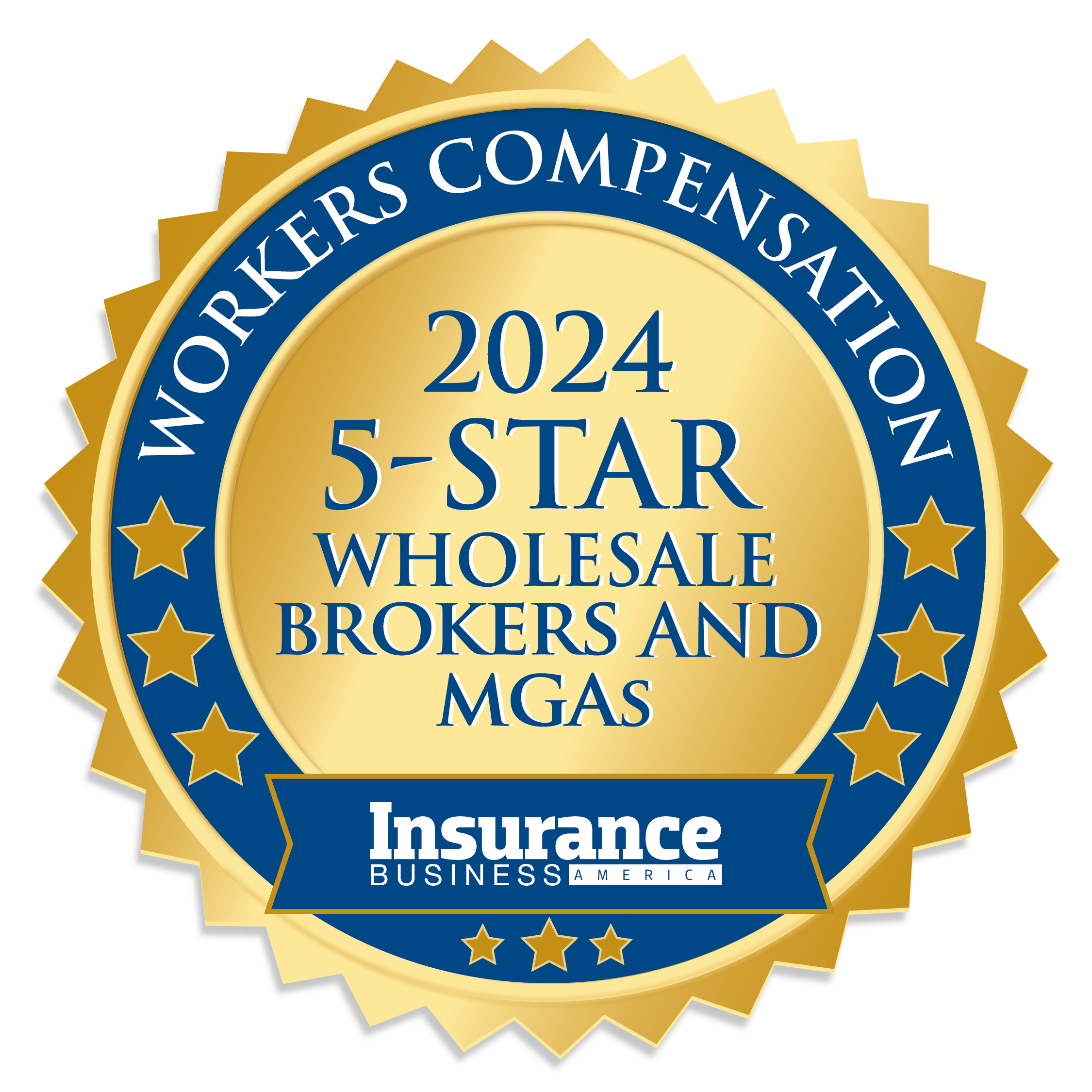 IBA 5-Star Wholesale Brokers and MGA 2024 Workers Compensation GOLD